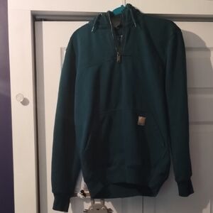 Men's Carhartt Teal Rain Defender Quarter-Zip Sweatshirt